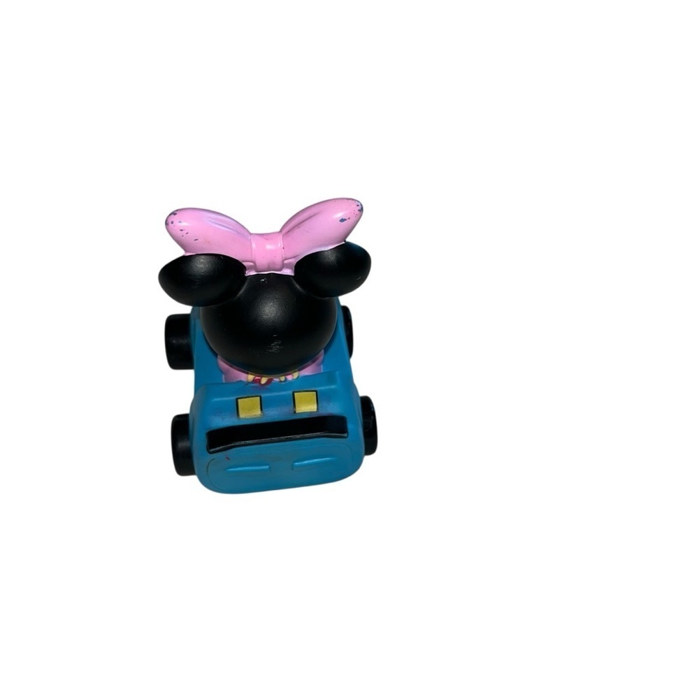 Disney Parks Minnie Mouse Rolling Toy Car Plastic Small Blue  4” - Picture 2 of 3